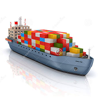 Navire cargo conteneur au port - suivi BESC Mali